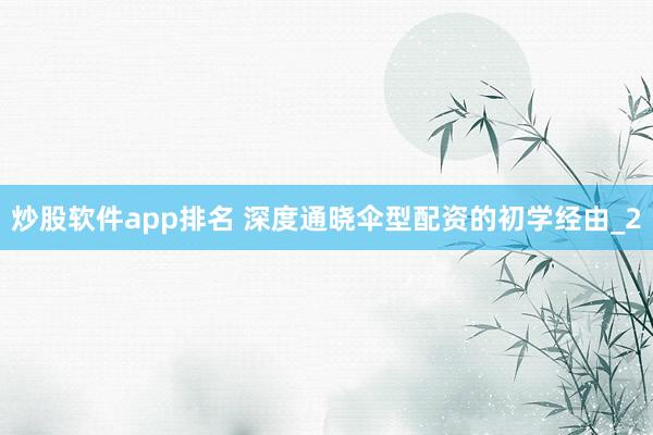 炒股软件app排名 深度通晓伞型配资的初学经由_2